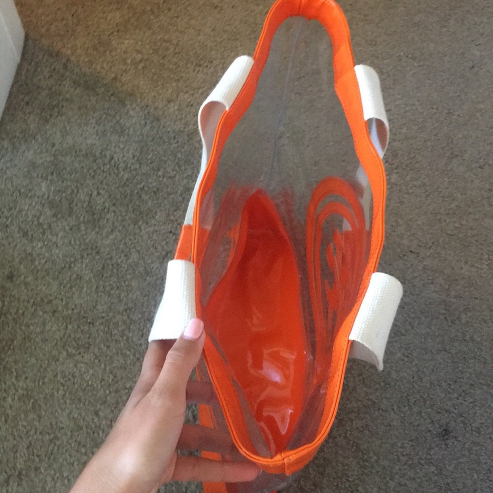 ❌SOLD❌[Tory Burch] Orange Clear Tote Bag - Picture 5 of 8